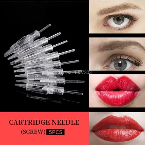 Disposable Screw Tattoo Needles Cartridge 5Pcs For Premium Charmant Permanent Tattoo Machine Gun