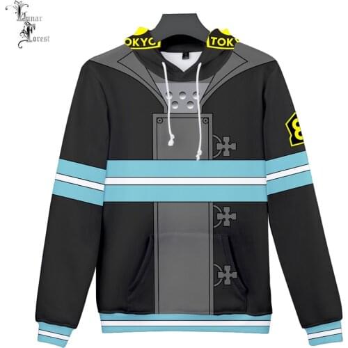 Fire Force Character 3D Printing Men/Women Autumn Fashion Japanese Anime Hoodies Sweatshirt Long Sleeves Pollover Plus Size