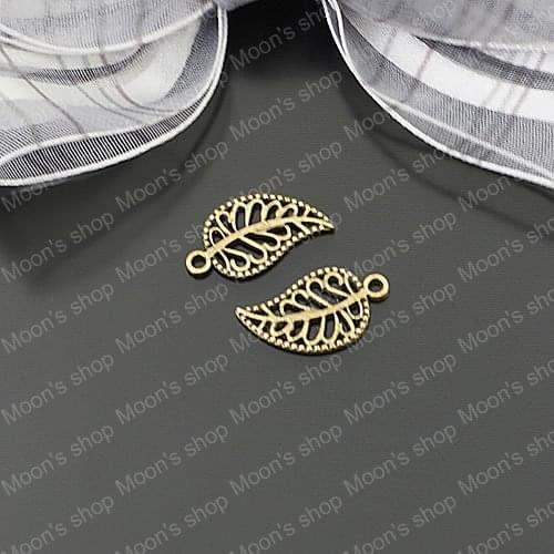 Wholesale 16*10mm Antique Bronze Hollow Leaf Alloy Charms Pendants Diy Findings Accessories 50 pieces(JM351)