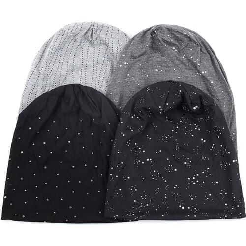 Charm Wood Solid Color Adult Beanie Hat Autumn Winter Warm Hat Beanies Cotton Skull Cap For Women Men