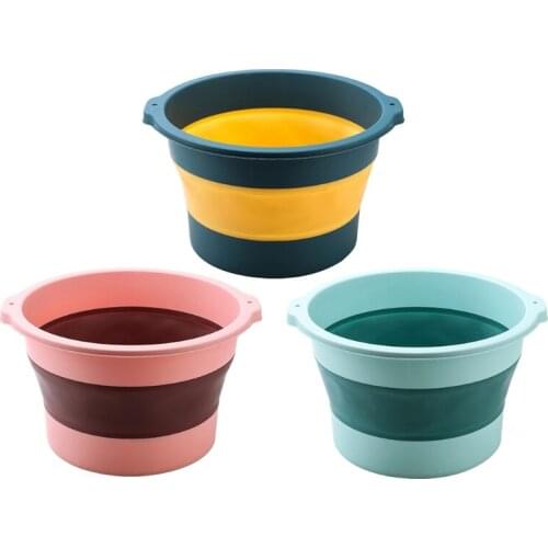Foldable Footbath Massager Foot Washing Spa Pedicure Massage Soaking Tub Basin Bucket Stress Relief