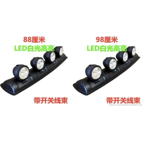 Roof Top Light For 4x4 SUV Jeep CRV Round Short Lamps Black Bar White Lens (88cm / 98cm)