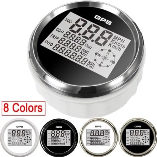Universal 8 Colors 85mm yacht Car Boat Digital Speedometer Gauge with Speed Sensor 0~999 MPH odometer car gps speed meter