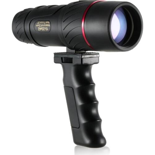 Visionking 10-25X42 Professional Waterproof Monocular Bak7 Roof Prism Telescope Long Range Bird watching Guide Scope With Gripod