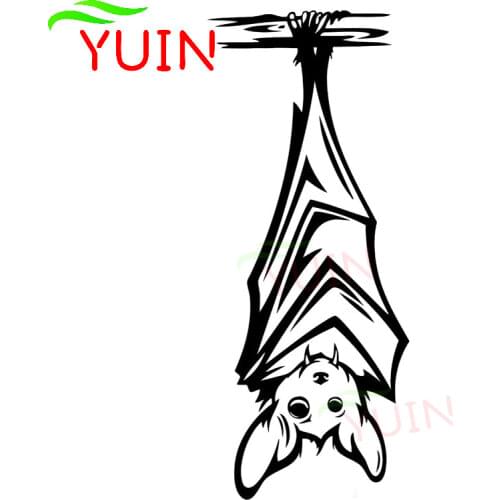Animal Bat Simple Decal Fashionable Body Decoration PVC Waterproof Sunscreen Car Sticker Black/White/Red/Laser/Silver