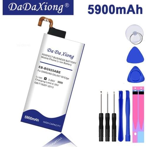 Da Da Xiong 5650mAh EB-BG925ABE Li-ion Phone Battery for Samsung GALAXY S6 Edge G9250 G925F G925FQ G925S Cell Phone Battery