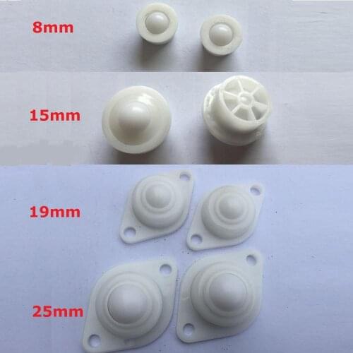 10Pcs/Lot Full Nylon Caster Roller Ball Bearing Transfer Universal Castor