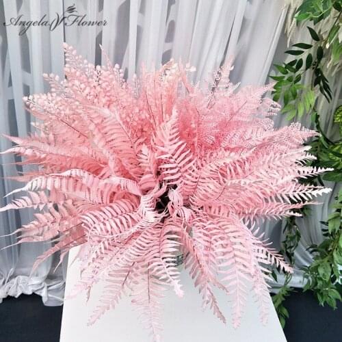 13 branches coriander artificial leaf green plants home garden Christmas decor plastic anchovy fern phoenix cypress maidenhair