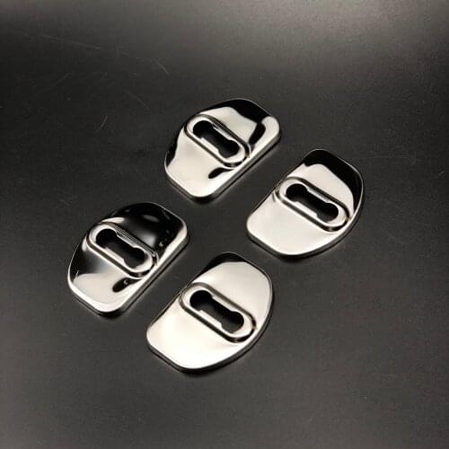 4pcs/set Car Accessories Door Lock Anti Rust Protection Cover For Cadillac CT6 XT5 XTS ATS-L For Benz Smart 453 fortwo forfour