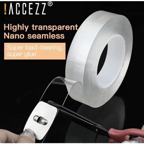 !ACCEZZ Nano Tape Magic Adhesive Phone Sticker Stand For iPhone 11 Tape Multi-Function Car Paste Gel Pad Cable Management Winder