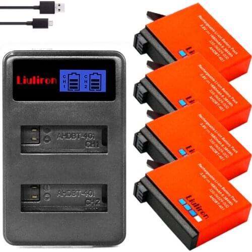 Bateria Go pro Hero 4 hero4 Battery for GoPro HERO4 black/silver/white Action Camera accessories