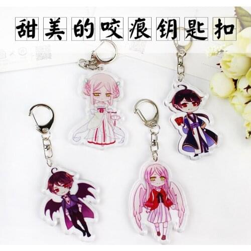 Anime Collection Keychain Sweet Bite Mark Du Xiaoxin Luoyi Animation Peripheral Acrylic Creative Pendant Gift