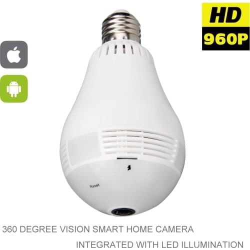 960P Wifi Panoramic 360 Camera Wireless IP Camera Light bulb Mini Camera 3D VR WIFI Lamp CCTV Camera Security Video Surveillance