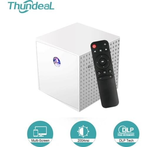 ThundeaL T15 DLP Projector for 1080P 3D Vedio Portable Mini Projector Home Cinema Smartphone Screen Mirroring Multiscreen Beamer