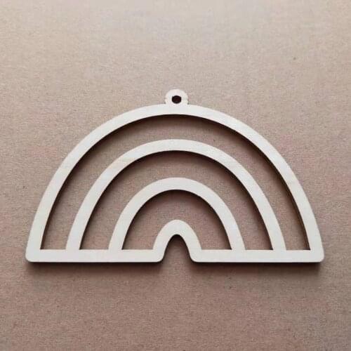 Hot Sale Laser Cut Wood Rainbow Unfinished Hanging Room Decoration Reliable DIY Kids Game Toys