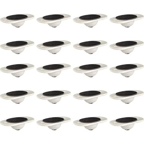 JFBL Hot 20 Pcs Self Adhesive Swivel Caster Stainless Steel Mini Paste Universal Wheel Universal Wheel 360 Degree Rotation Pulle