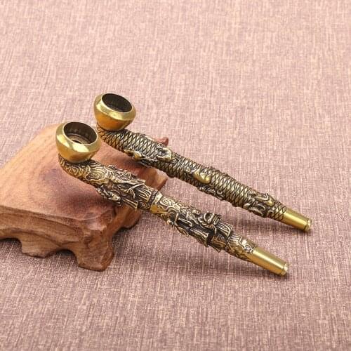 Classical Eight Immortals Copper Pipes Portable Creative Smoking Pipe Herb Tobacco Pipe Grinder Smoke Mouthpiece Cigarette Man