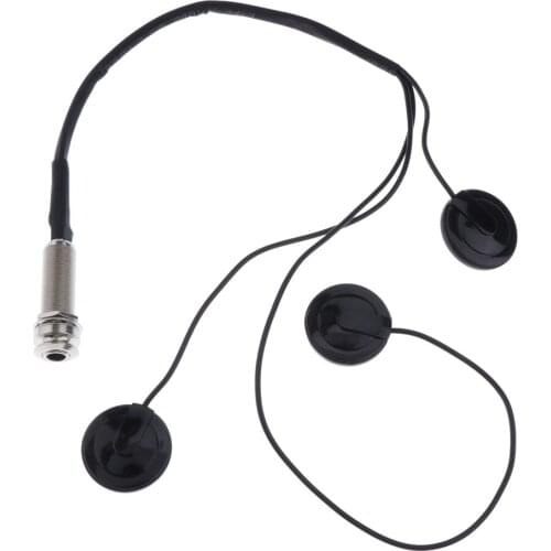 Adhesive Prewired Pickup 3 Transducer for Acoustic Guitar Harp Ukulele Violin Accessory