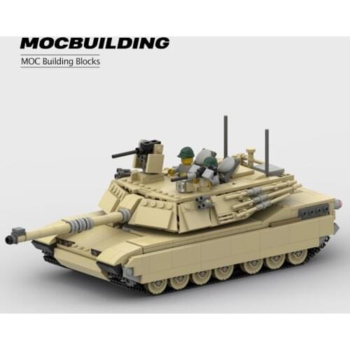 MOC Building Block Us M1A2 Abrams Main Battle Tank Military DIY World War II Building Iock Army Soldier Boys' toys