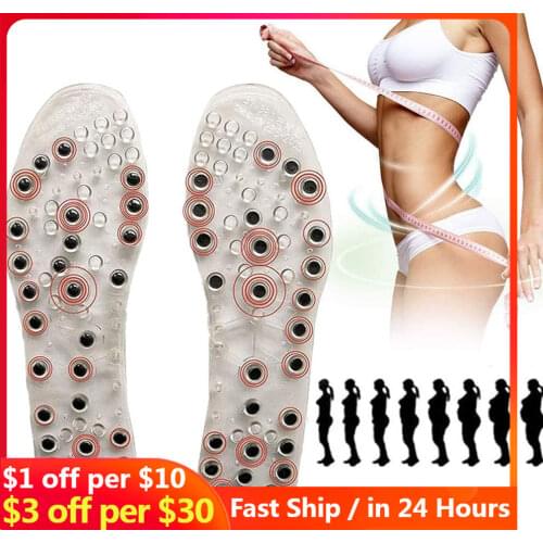 Foot Massage Magnetic Massage Insole Feet Massage Physiotherapy Therapy Acupressure Magnetic Massage Insole Slimming Insoles