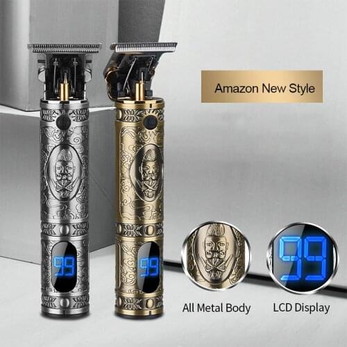 LCD digital display home hair clipper retro earl hair clippers barber shop professional hair clippers wireless shaver