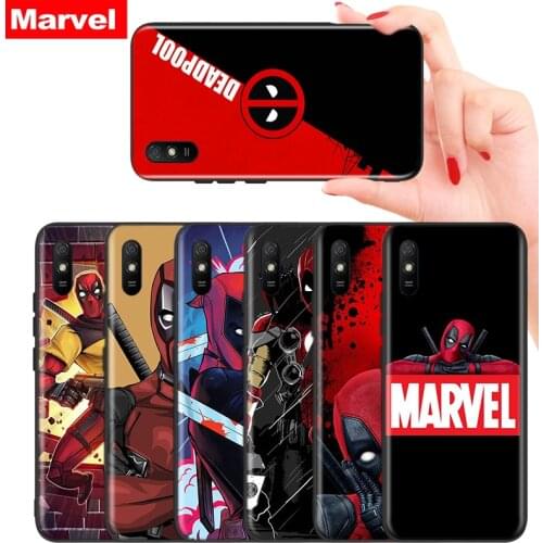 Marvel Deadpool For Xiaomi Redmi 9T 9I 9AT 9A 9C 9 8A 8 7A 7 6A 6 5A 5 4X PRO Prime Plus Black Soft Phone Case