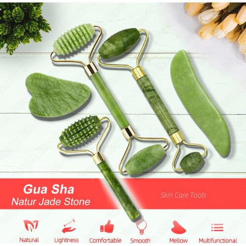 Natural Massager For Face Gouache Scraper For Face Massager Jade Roller Guasha Scraper For Face Microniddle Roller Face Gua Sha