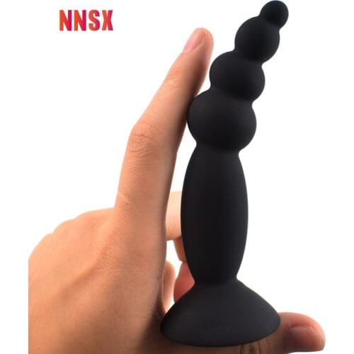 NNSX MINI Anal Beads Soft Silicone Butt Plug Gradually Bigger Soft Suction Cup Masturbation Sex Toys For Women Adult Store