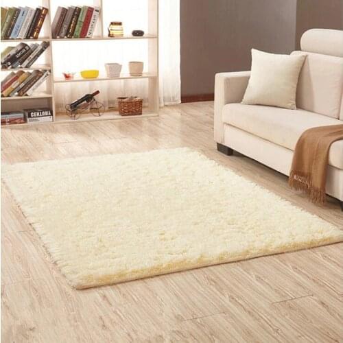 New Fashion Shaggy Carpet Beige Rug Anti-skid Faux Fur Area Rug Fit for Living Room And Bedroom Soft Carpet Home textile