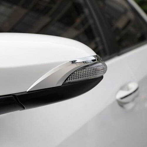 For Toyota Vios Yaris Sedan 2019 2020 Car Styling Accessories ABS Chrome Rearview Mirror Strips Decoation Cover Trim 2pcs