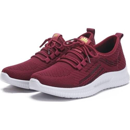 Factory Direct Sales High Quality Fashion Women Sneakers Breathable Running Women Outdoor Fitness Lace Up Casual Shoes Flats