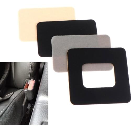 2Pcs/Set Black Auto Car Safety Belt Buckle Anti-collision Sticker Pads Anti Noise Quite Lock Clip Protector High Quality New