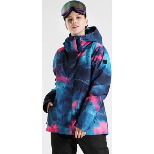 SMN Snowboard Jacket Windproof Waterproof Breathable Adult Women Warm Skiing Clothing Winter Snow Town Tourism Ski Jacket
