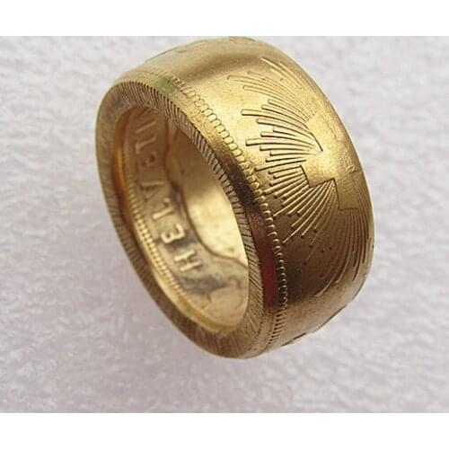 Switzerland 100Fr 1925 Coin Gold Plated Ring Handmade In Sizes 8-16