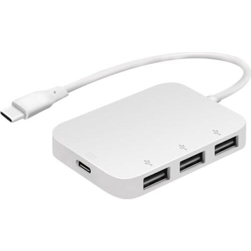 USB C Hub 3 Ports USB Type C to USB 2.0 Hub Adapter with USB2.0, UAX Interface, PD Fast Charge, Type-C to USB Converter