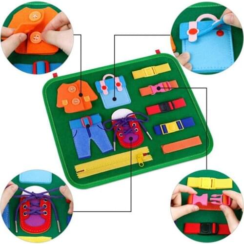 Busy Board Creative Clothing Learning Felt Toddler DIY Educational toys Kids Montessori Board Games Antistress Toys for Children