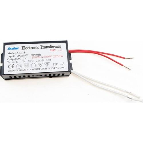 1PCS 200W Electronic Transformer AC220V - AC12V Halogen Light Bulb Lamp Power Supply Driver lamp & Crystal Lamp G4 Light Beads