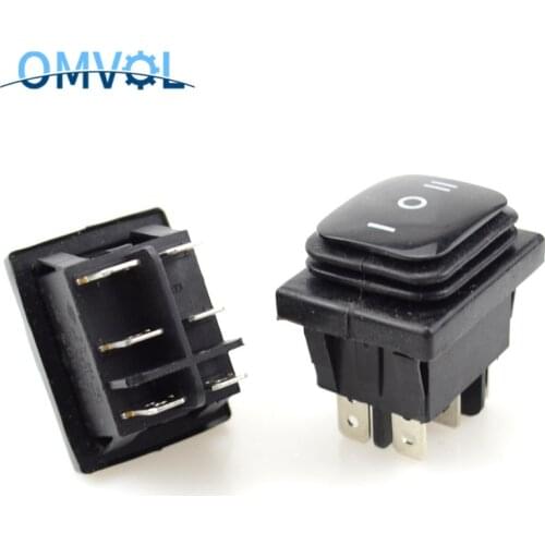 1PC Momentary (on)-off-(on) Waterproof 6Pin Rocker Switch 3 Position Locking ON-OFF-ON DSDT