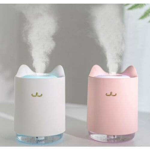 320ml Usb Ultrasonic Air Humidifier Usb Aroma Diffuser with Romantic Led Night Light Hydration for Home Office Car Air Purifier