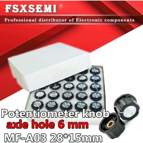5pcs MF-A03 MFA03 potentiometer knob WH118/WX050 bakelite knob / copper core inner hole 6mm Hat