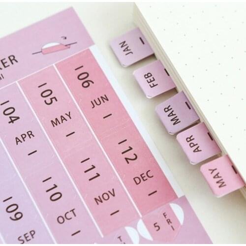 8Sheets/Set DIY Creative Office Novelty Sticky Notes Planner Stickers Page Index Sticker Color Random