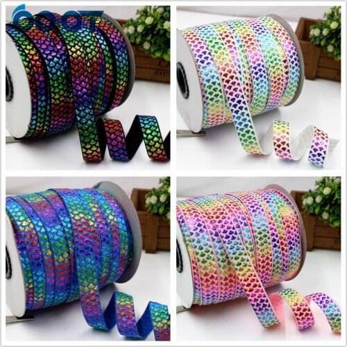 16MM gold Pineapple Geometry Elasticity Ribbon,10 Yards DIY Handmade Hair Accessories Material 177195