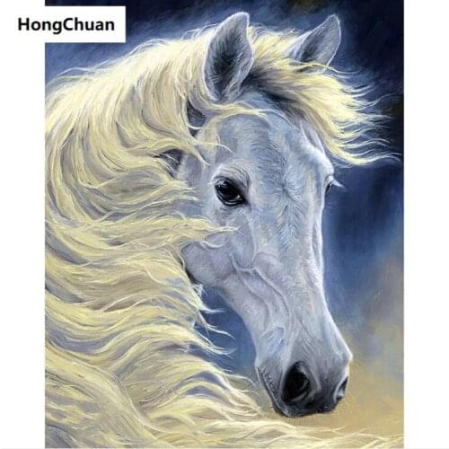 5D DIY square/round diamond painting cross stitch beautiful horse needlework home decoration mural mosaic diamondembroidery gift