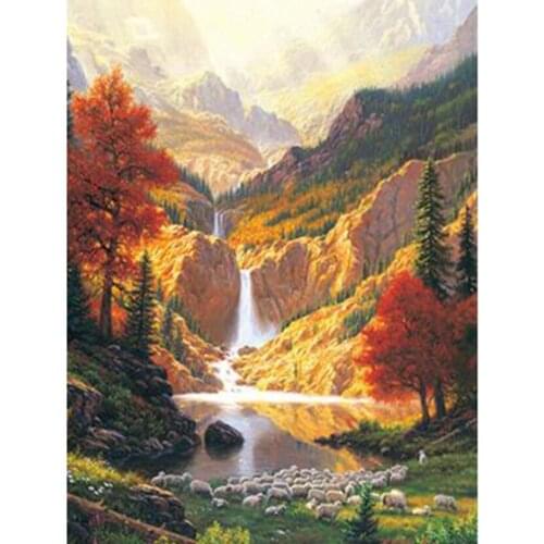 5D DIY Diamond Painting Landscape Picture Landscape Beautiful Scenery Picture Square/Round Diamond Cross Stitch Decor WG2971