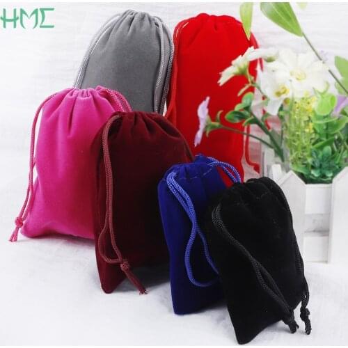 5x7 7x9 9x12 10x15cm Velvet Pouches Jewelry Packaging Display Drawstring Packing Gift Bags & Pouches For Wedding Party Decora