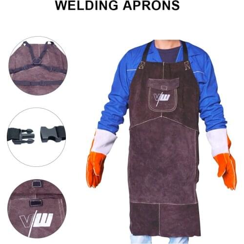 Designer Cowhide Welding Welders Aprons Work Safety Workwear Glaziers Safety Clothing