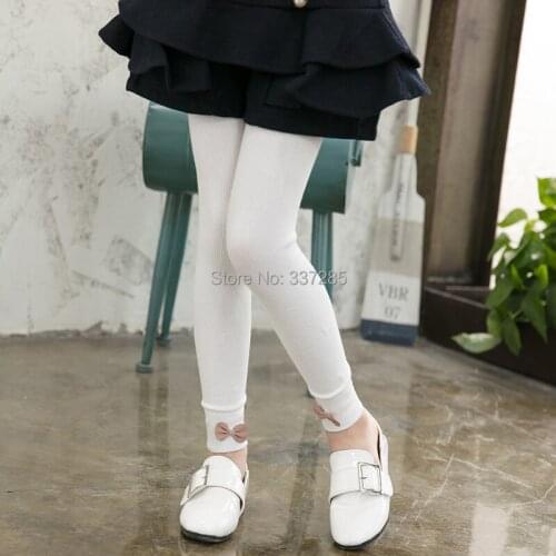 Cotton warm spring bow pants for girls baby lovely colorful Bowknot leggings kids Ankle length pantalon enfant fille اطفال بنات
