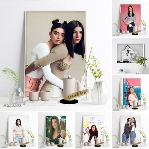 Charli Damelio Hot Web Celebrity Art Prints Poster Pretty Girl Wall Picture Fans Collection Gift Modern Living Room Home Decor