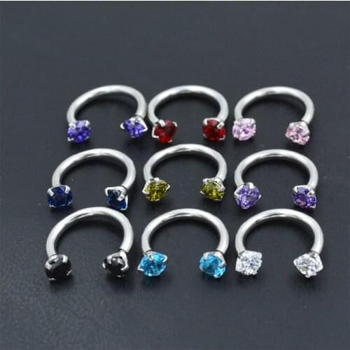Lip Ring Perforation Cute Nasal Septum Jewelry 3mm Round Nose Ring Human Body Piercing Hypoallergenic Zircon Eyebrow Nails
