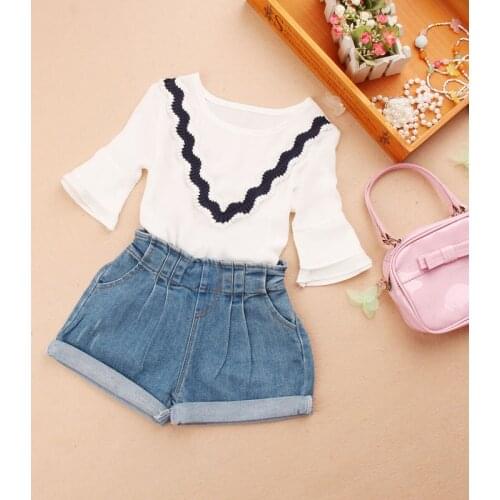 Girls clothing sets 2019 Summer kids girls clothes t shirt+shorts two-piece suit children clothing set mother daughter dresses